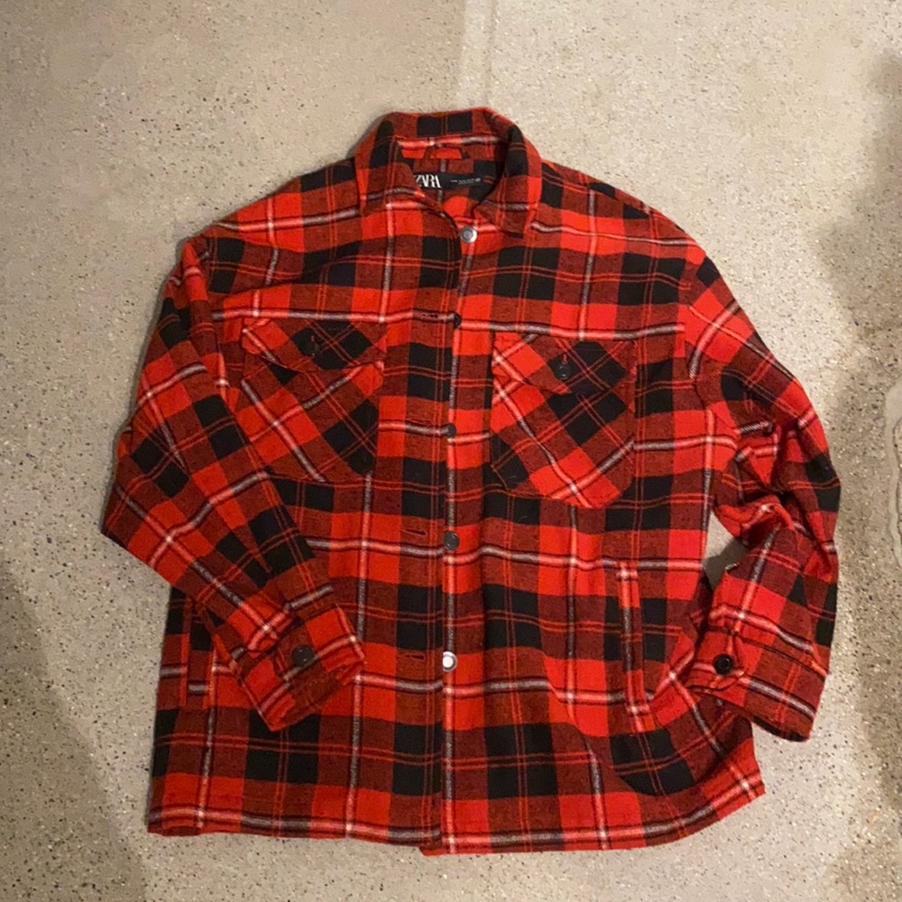 Zara Plaid Overshitt